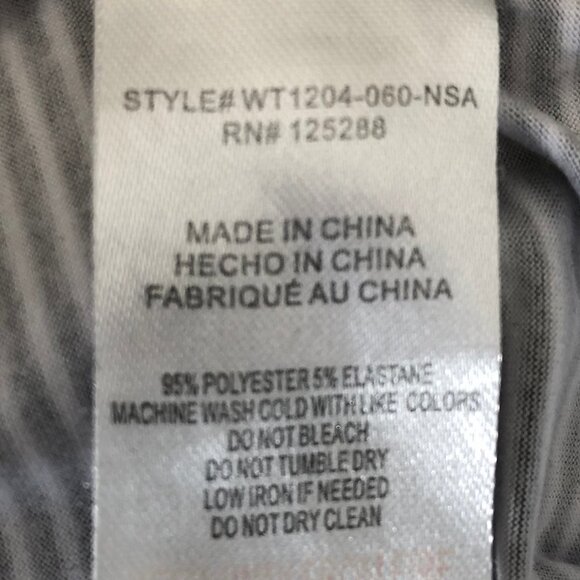 Rae Dunn SNOOZE Short Slv Scoop Neck Stripped Nightshirt Lt Heather Gray Sz M - Picture 9 of 10